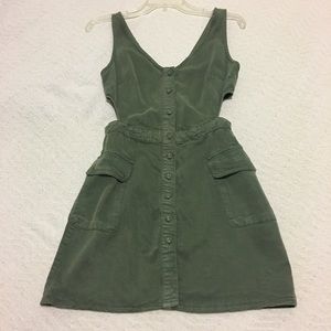 TopShop Army green button up dress!